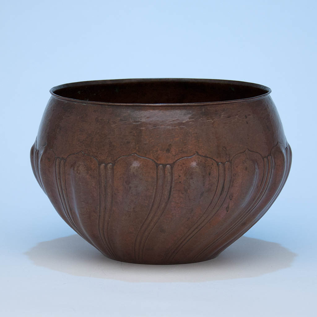 Extremely Rare American Arts and Crafts Copper Jardinière by Arthur Stone, Gardiner, MA, c. 1905