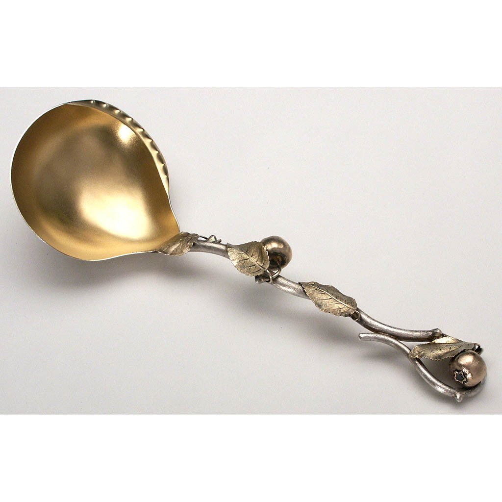 American Sterling Naturalistic Berry or Fruit Ladle, c. 1880&#39;s
