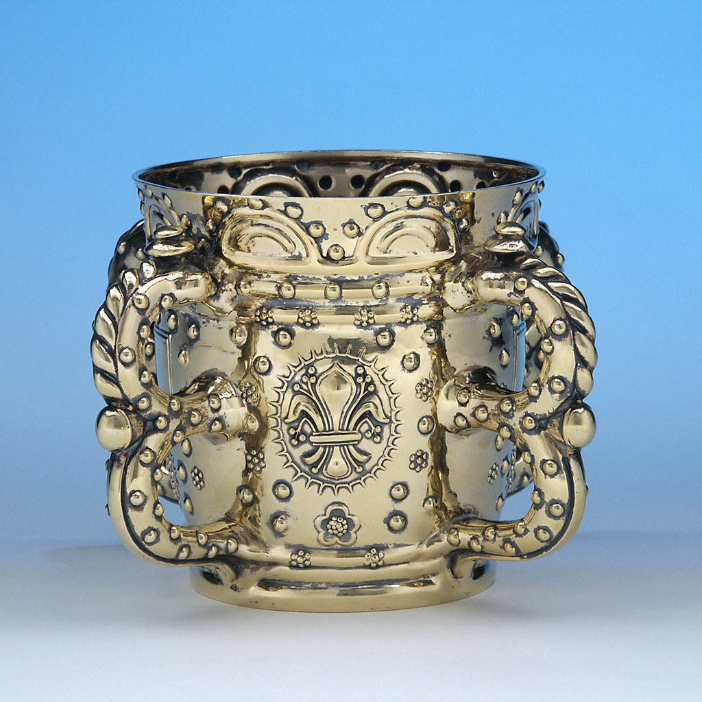 Decoration on Robert Garrard II English Sterling Four-handled Cup, London, c. 1874/75