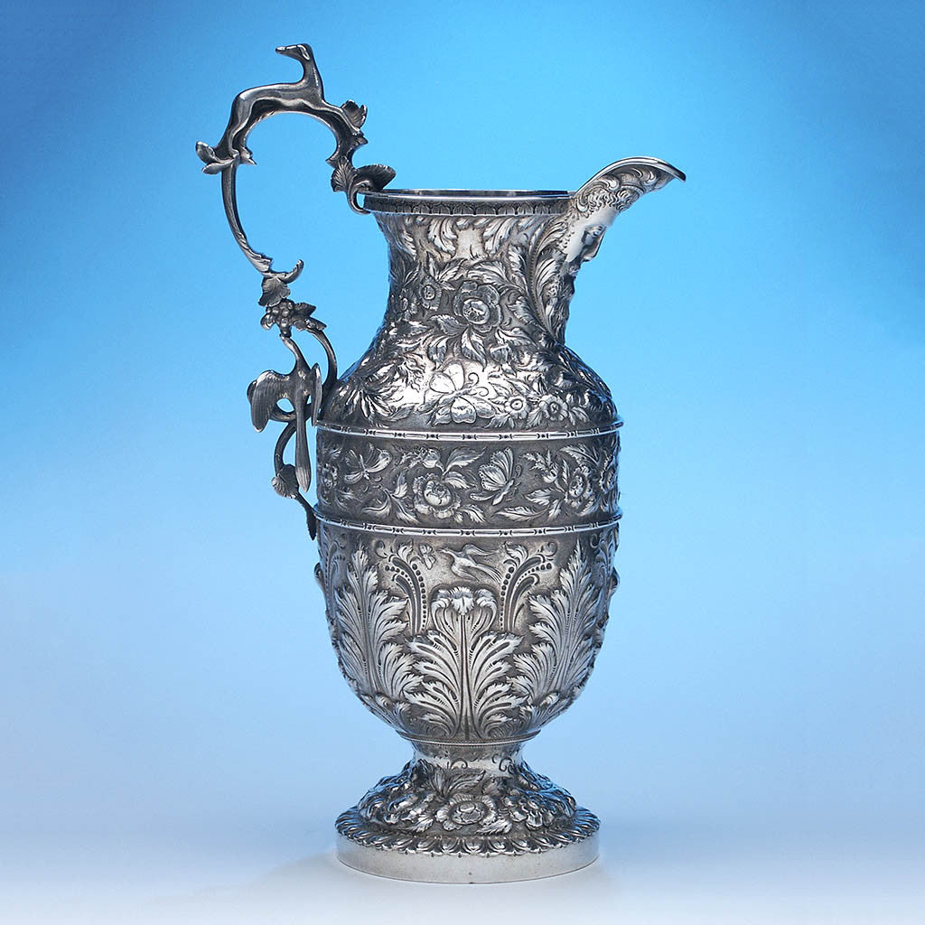 Reverse side of Samuel Kirk Silver 'Gilmor' Type Massive Ewer, Baltimore, c. 1840 