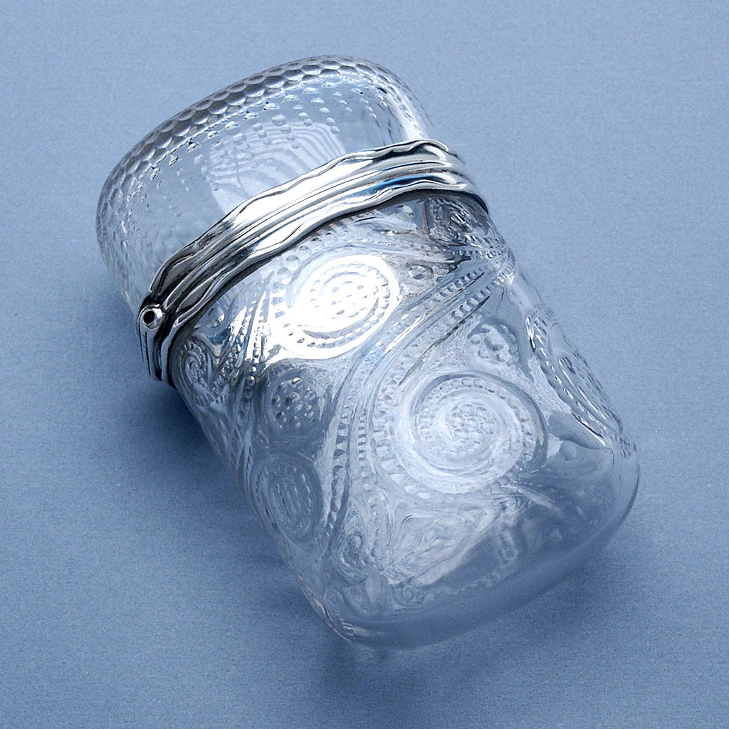 Tiffany &amp; Co. Antique Sterling Silver and Glass Cheroot Case, c. 1882