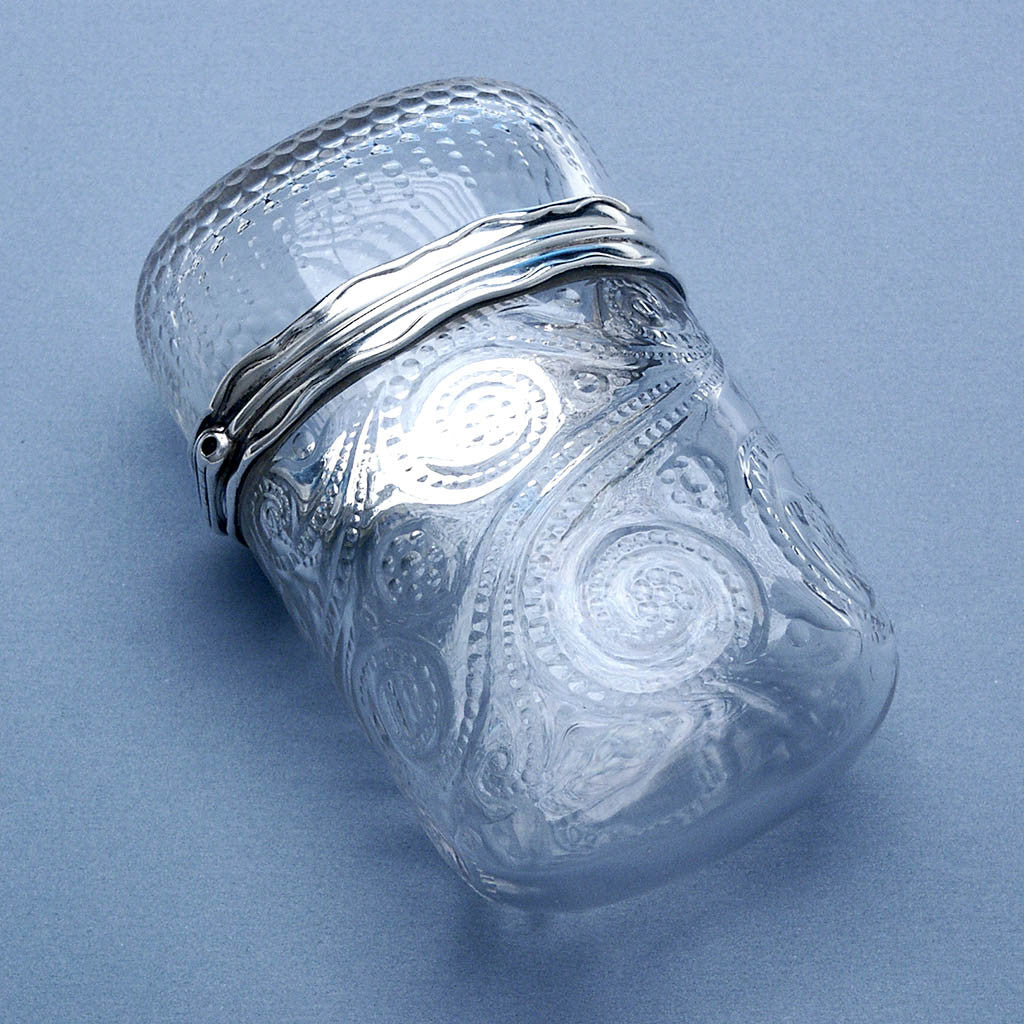 Tiffany & Co. Antique Sterling Silver and Glass Cheroot Case, c. 1882