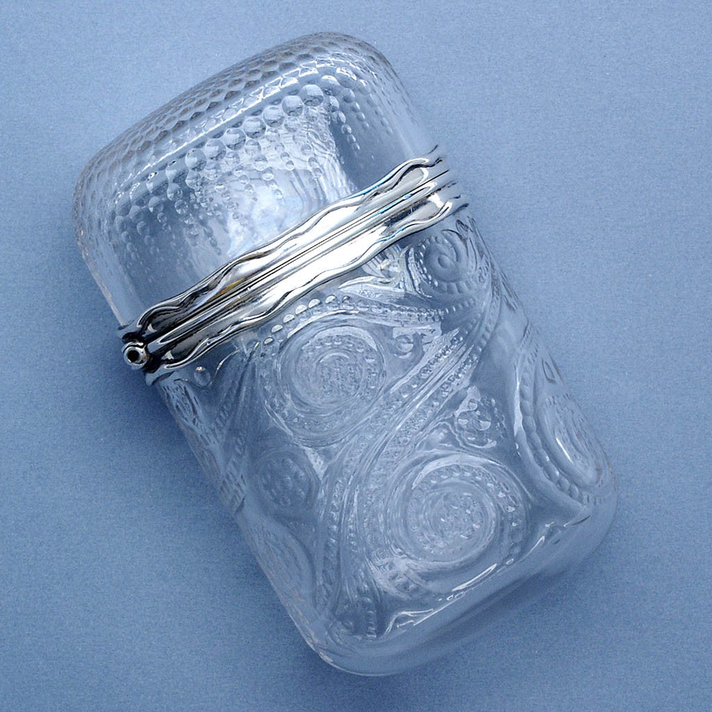 Tiffany &amp; Co. Antique Sterling Silver and Glass Cheroot Case, c. 1882