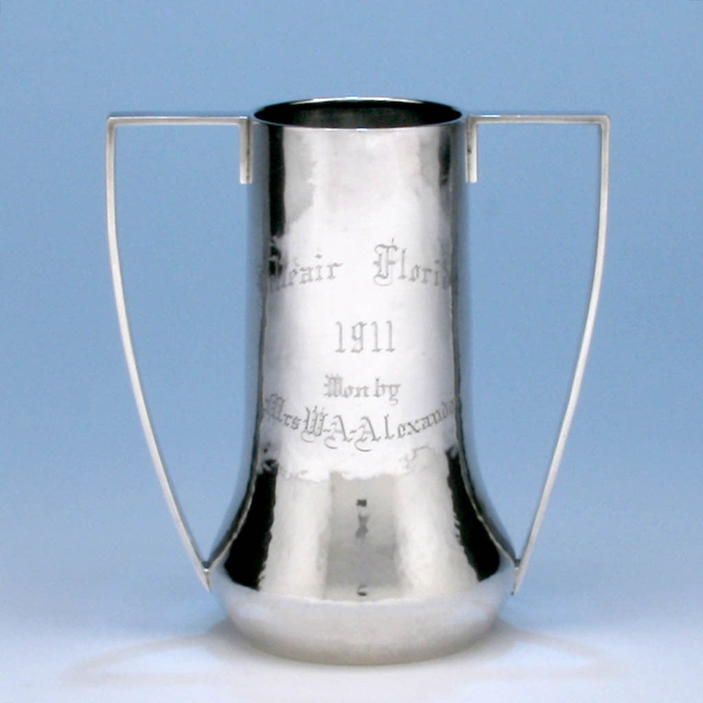 Kalo Shops Hand Wrought Sterling Silver Women&#39;s Golf Tournament Trophy, 1911