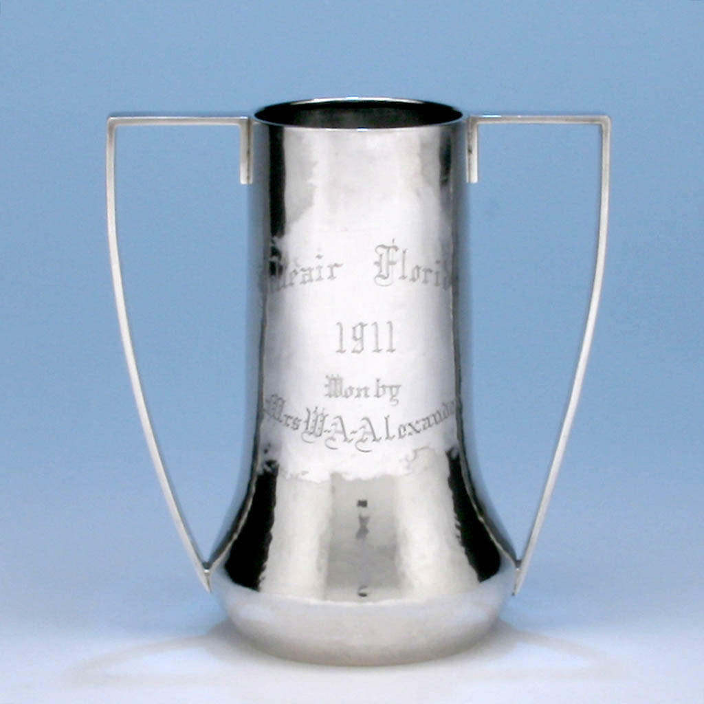 Kalo Shops Hand Wrought Sterling Silver Women's Golf Tournament Trophy, 1911