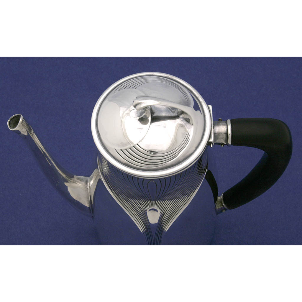 Cover to Orivit Sterling Silver Art Nouveau Coffee and Tea Service with Tray, Cologne, Germany, c. 1904