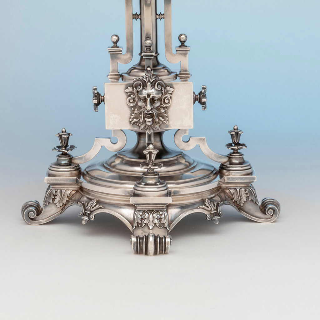 John Wendt (attr) Monumental Figural Antique Sterling Silver