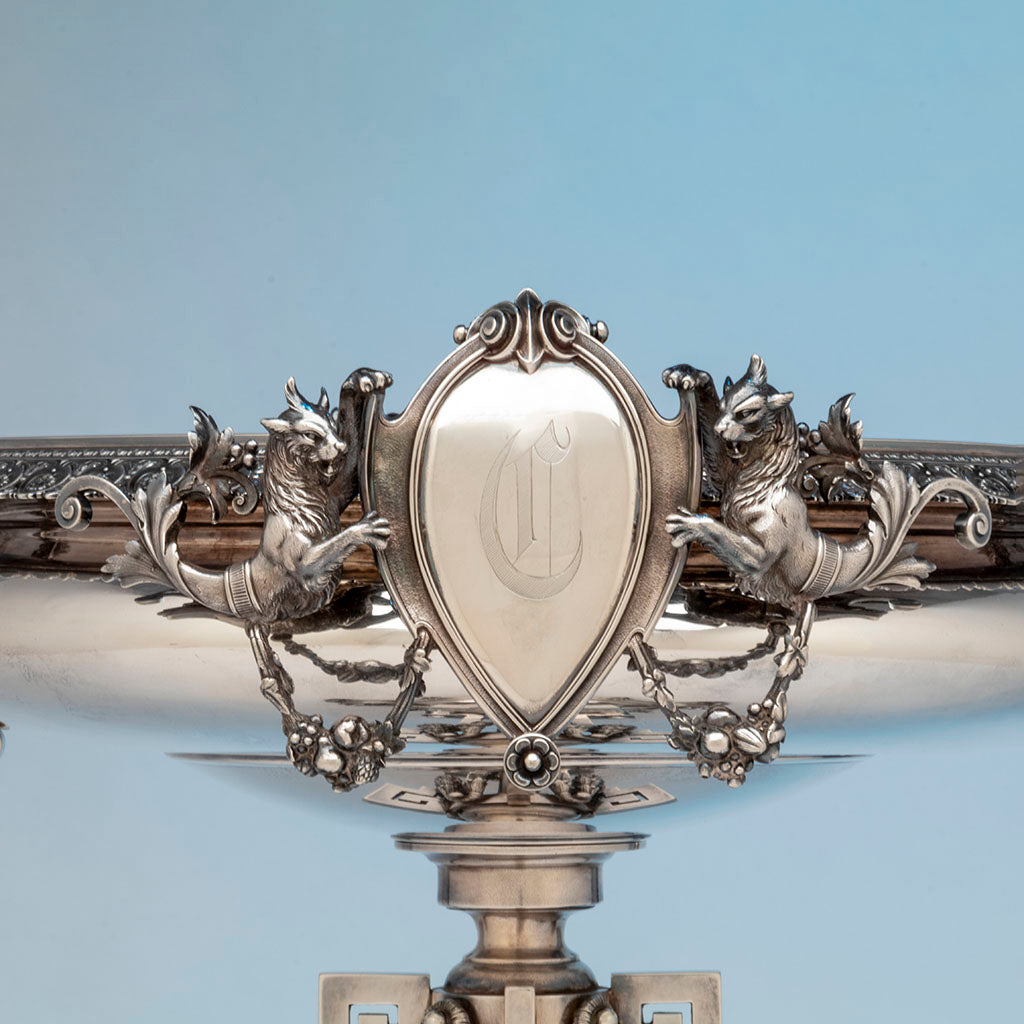 John Wendt (attr) Monumental Figural Antique Sterling Silver