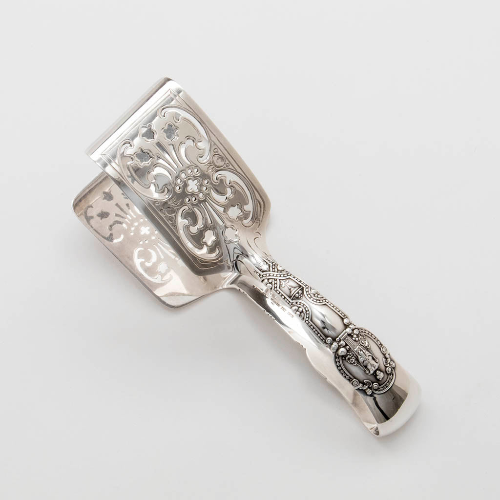 Tiffany &amp; Co 'Renaissance' Pattern Antique Sterling Silver Asparagus Tongs, New York, c. 1910