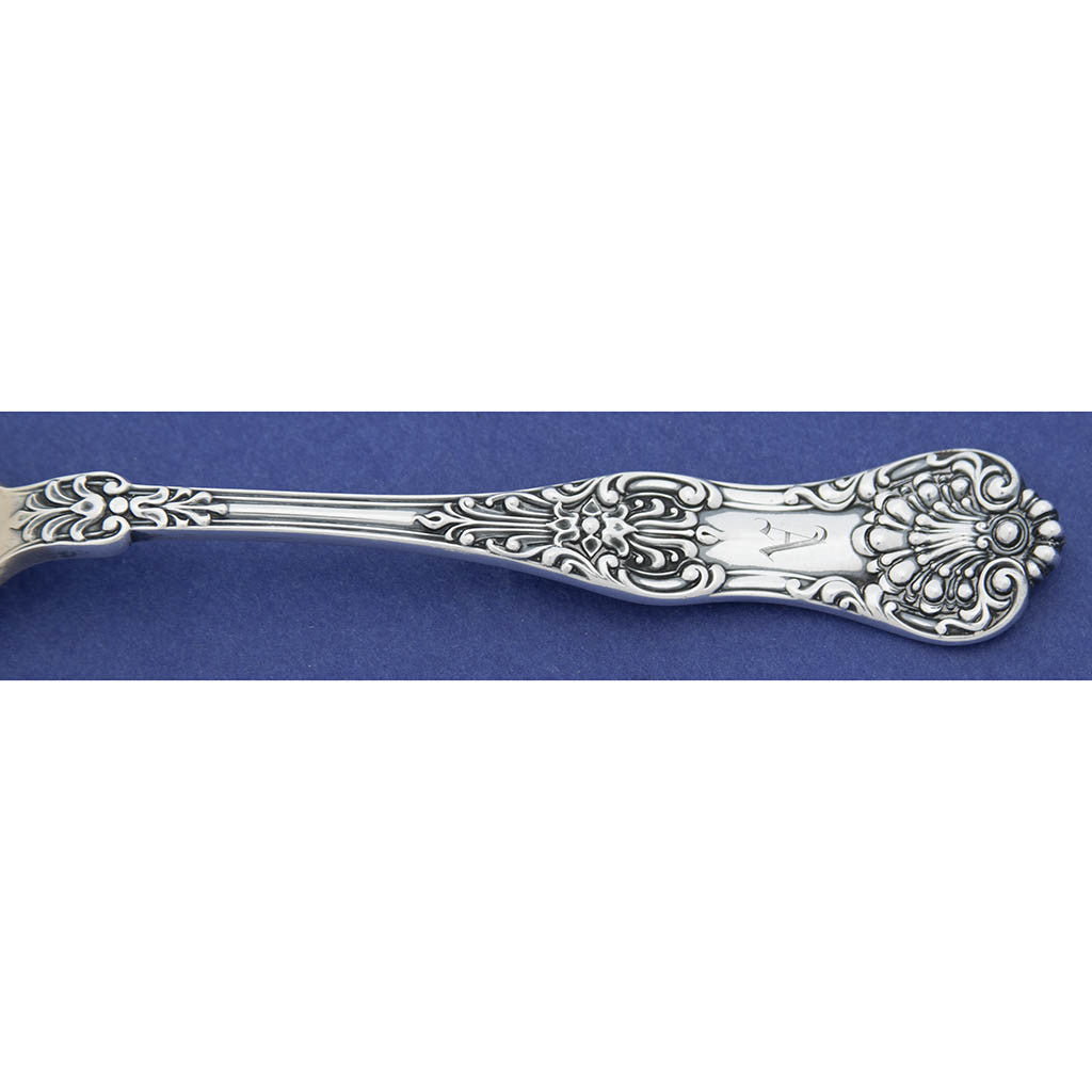 Detail of Dominick &amp; Haff &#39;New Kings&#39; Pattern Antique Sterling Silver Cheese Scoop, NYC - c. 1900