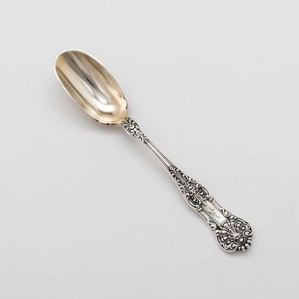 Dominick & Haff 'New Kings' Pattern Antique Sterling Silver Cheese Scoop, NYC - c. 1900