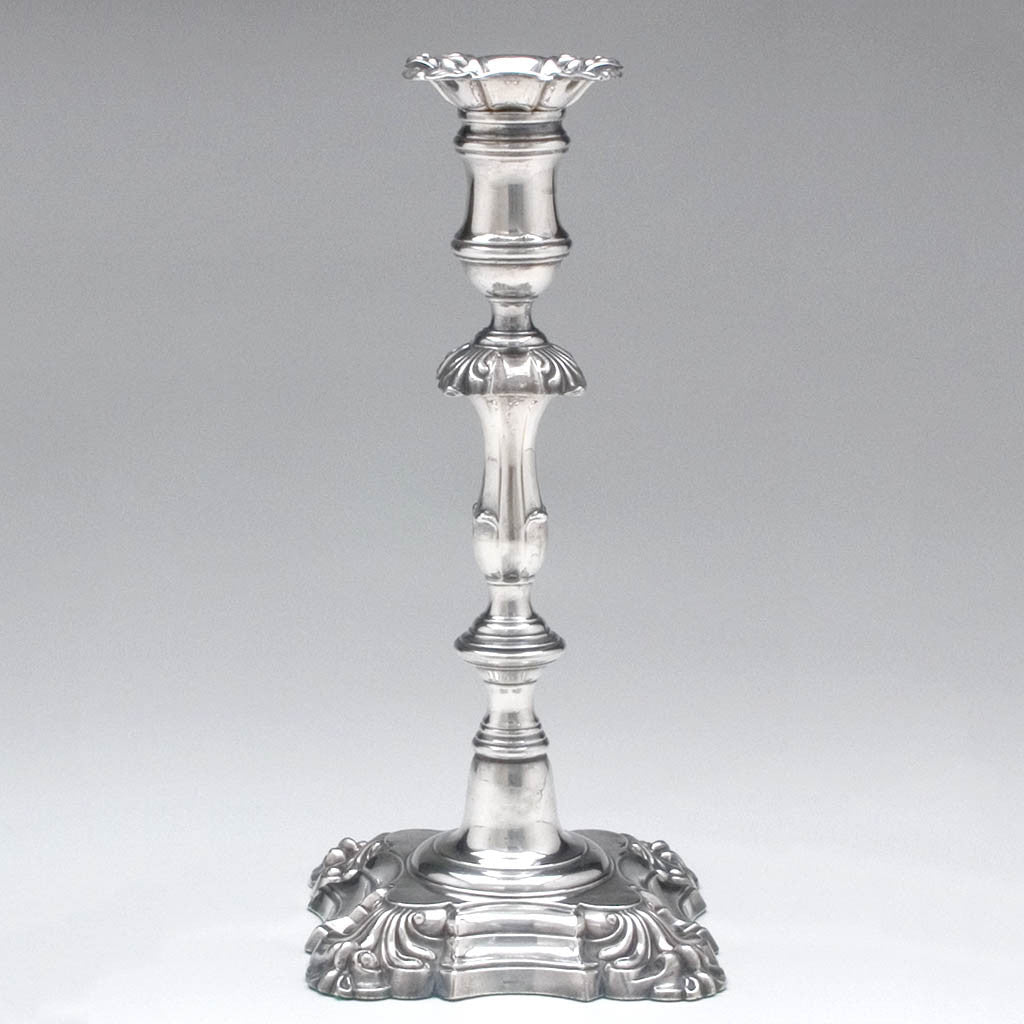 T. & J. Creswick Antique Sheffield Silver Plate Candlesticks