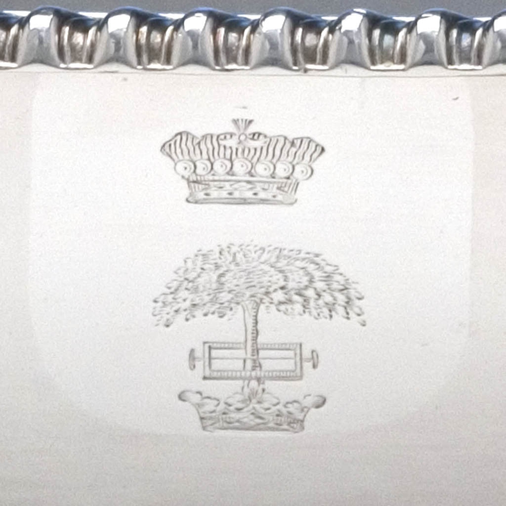 Sheffield Silver Plate Antique Rare and Extremely Large &#39;Knife Tray&#39; or Bread Tray, c. 1800-20