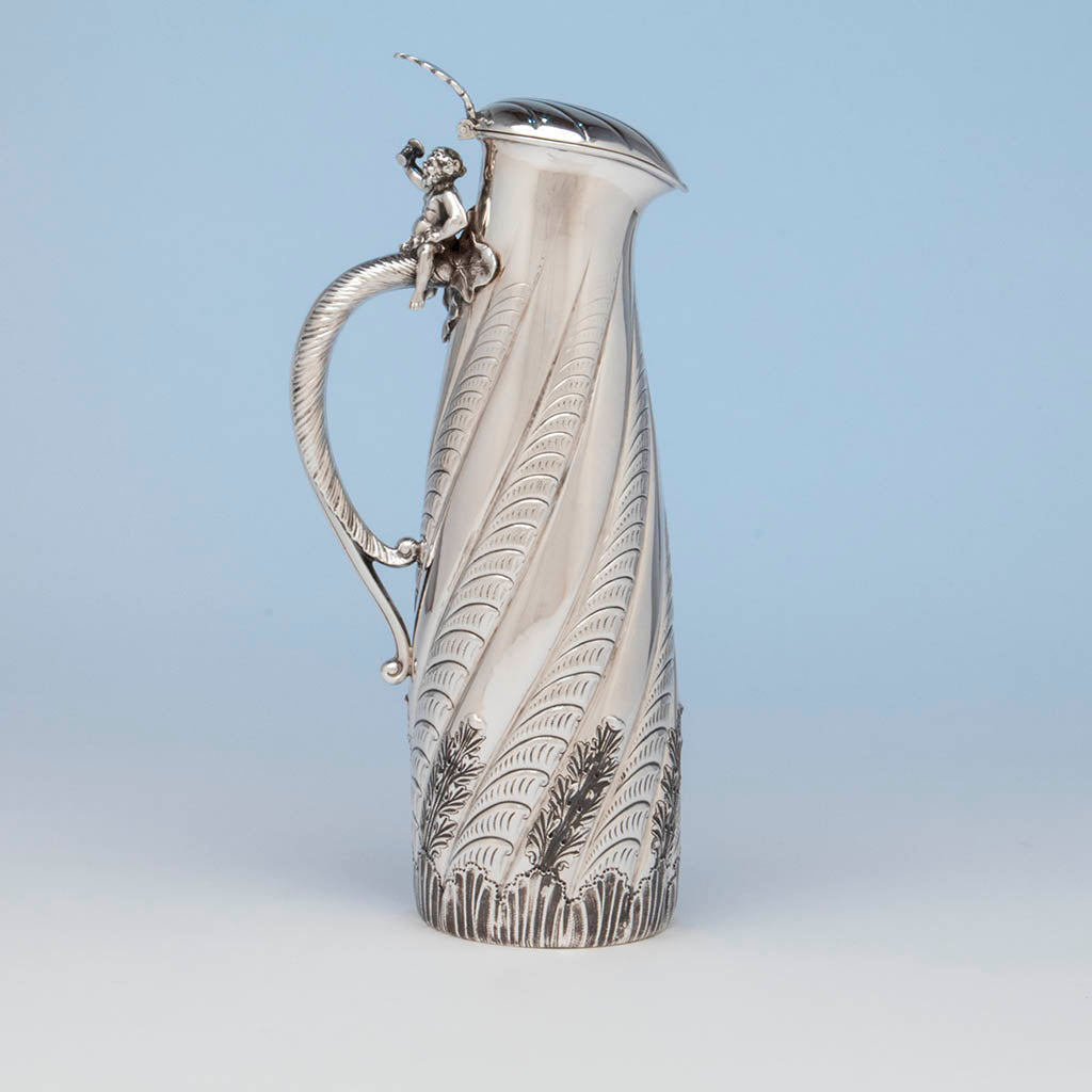 Gorham Antique Sterling Silver Champagne Pitcher, Providence, RI, 1887