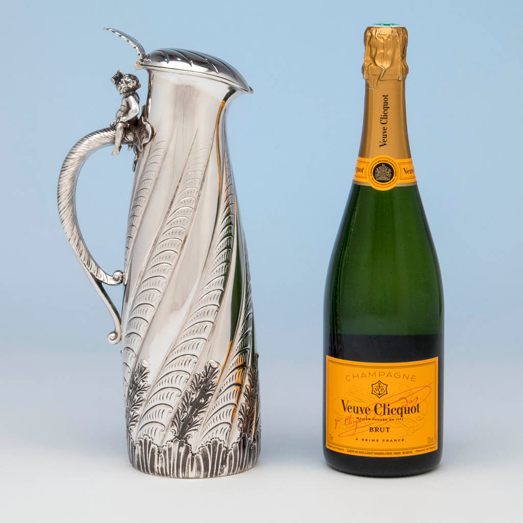 Ready for action - Gorham Antique Sterling Silver Champagne Pitcher, Providence, RI, 1887