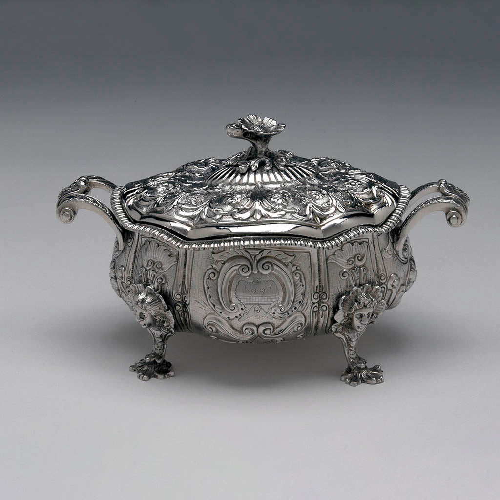  Single example of The McCall Family Pair of English Antique Sterling Silver Sauce Tureens by John Wakefield, London, 1820/21