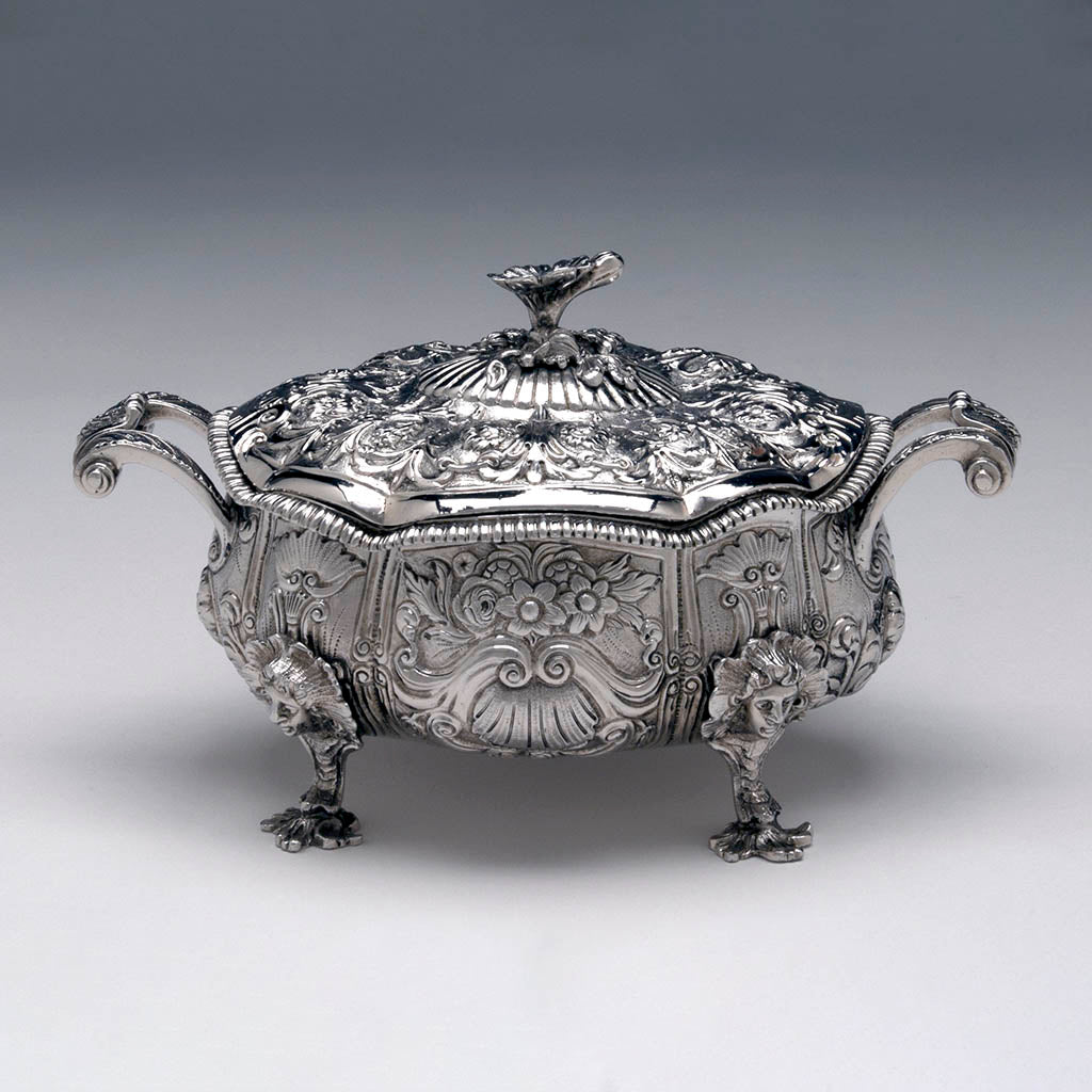  Single example of The McCall Family Pair of English Antique Sterling Silver Sauce Tureens by John Wakefield, London, 1820/21