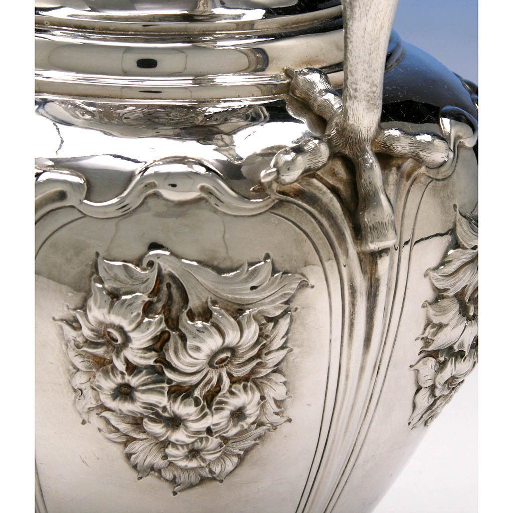 Detail of William Forbes for Ball, Tompkins and Black - The William C. Rhinelander American Antique Coin Silver Covered Pitcher , New York City, 1844