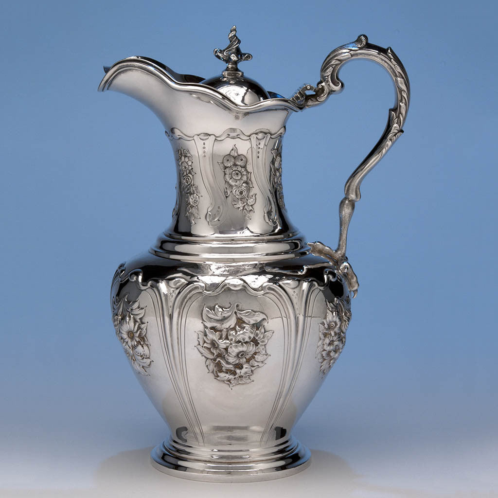 William Forbes for Ball, Tompkins and Black - The William C. Rhinelander American Antique Coin Silver Covered Pitcher , New York City, 1844