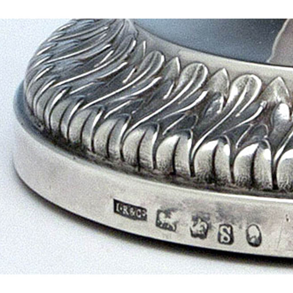 Marks on John Roberts &amp; Co Pair of Antique English Sterling Silver Candlesticks, Sheffield, 1807/08