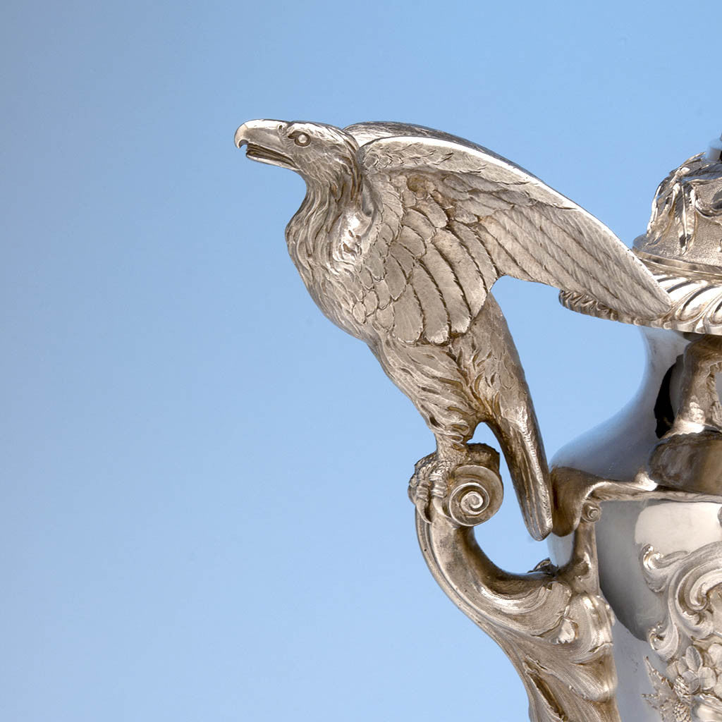 Eagle profile on James Thomson - The McKeon Vase: Monumental American Silver Covered Presentation Vase Designed by Sculptor Robert Ball Hughes, New York, NY, 1837