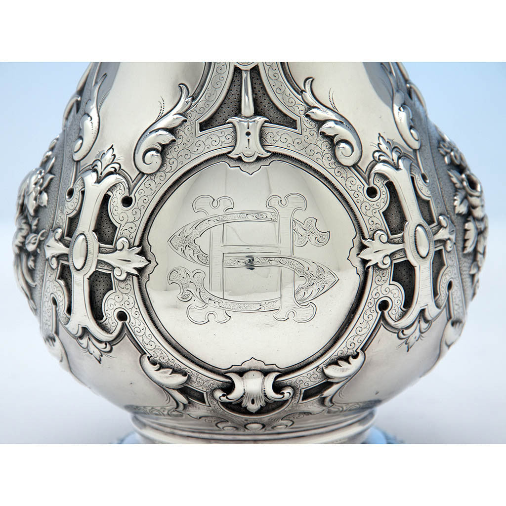 William Gale for Tiffany &amp; Co Antique Sterling Silver Pitcher, New York City, c. 1850&#39;s