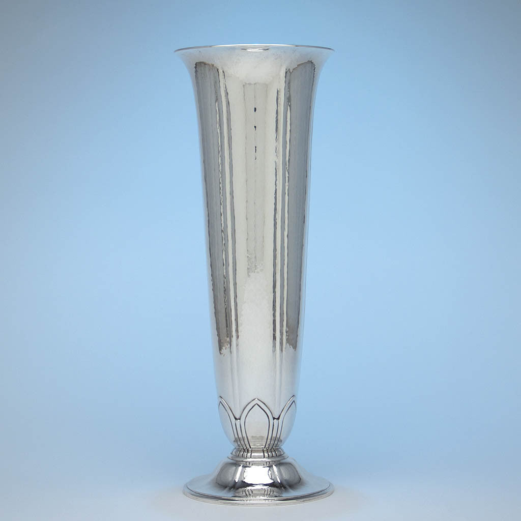 The Andy Warhol Tiffany & Co 'Special Hand Work' Art Deco Sterling Silver Vase, c. 1934