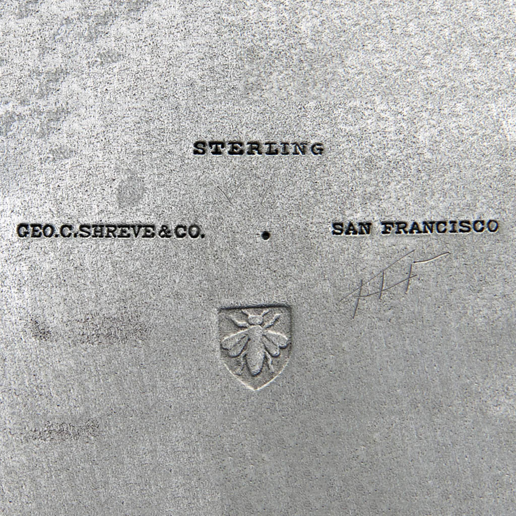 Marks on George C. Shreve &amp; Co Antique Sterling Silver Aesthetic Movement Water Pitcher, San Francisco, c. 1880&#39;s