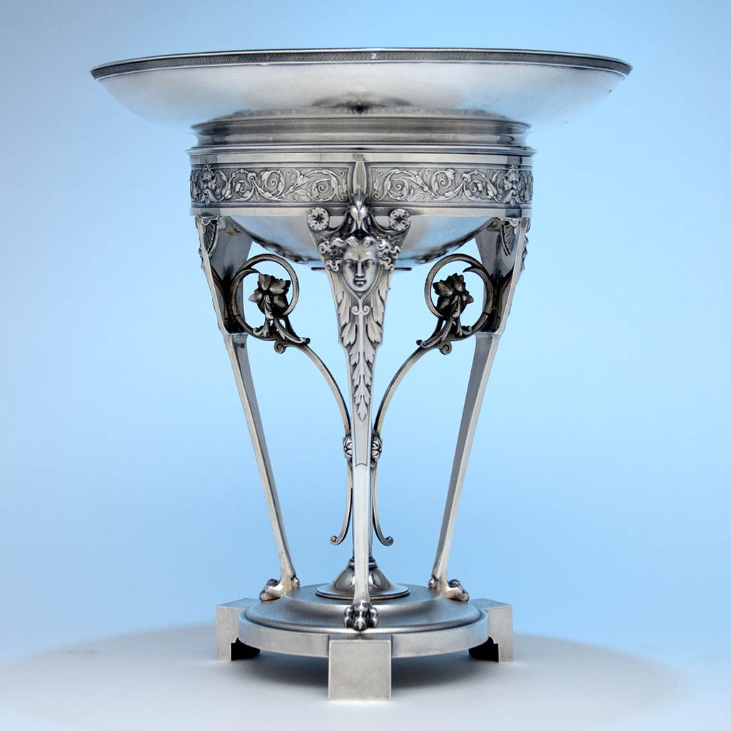 Gorham Mfg. Co. Antique Coin Silver Figural Centerpiece or &#39;Fruit Stand&#39;, Providence, RI, c. 1867