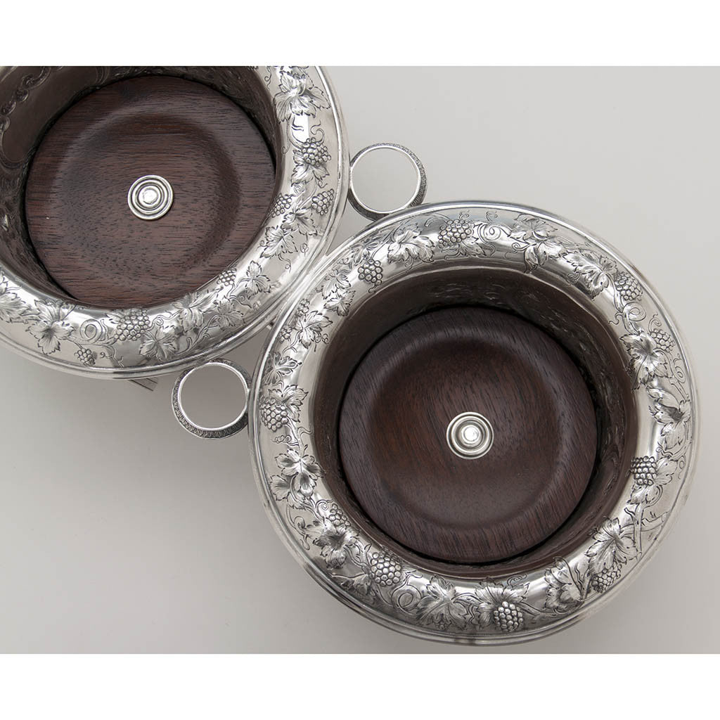 Interior of Francis W. Cooper American Coin Silver Wine Wagon or Trolley, New York City, 1849-54