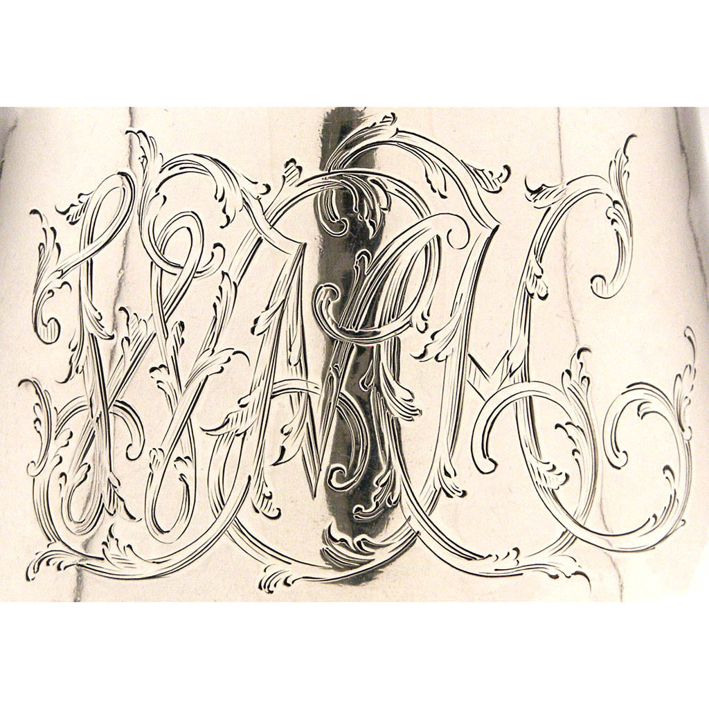 Engraved Monogram on George II Sterling Silver Mug by John Payne, London, c. 1758/09 