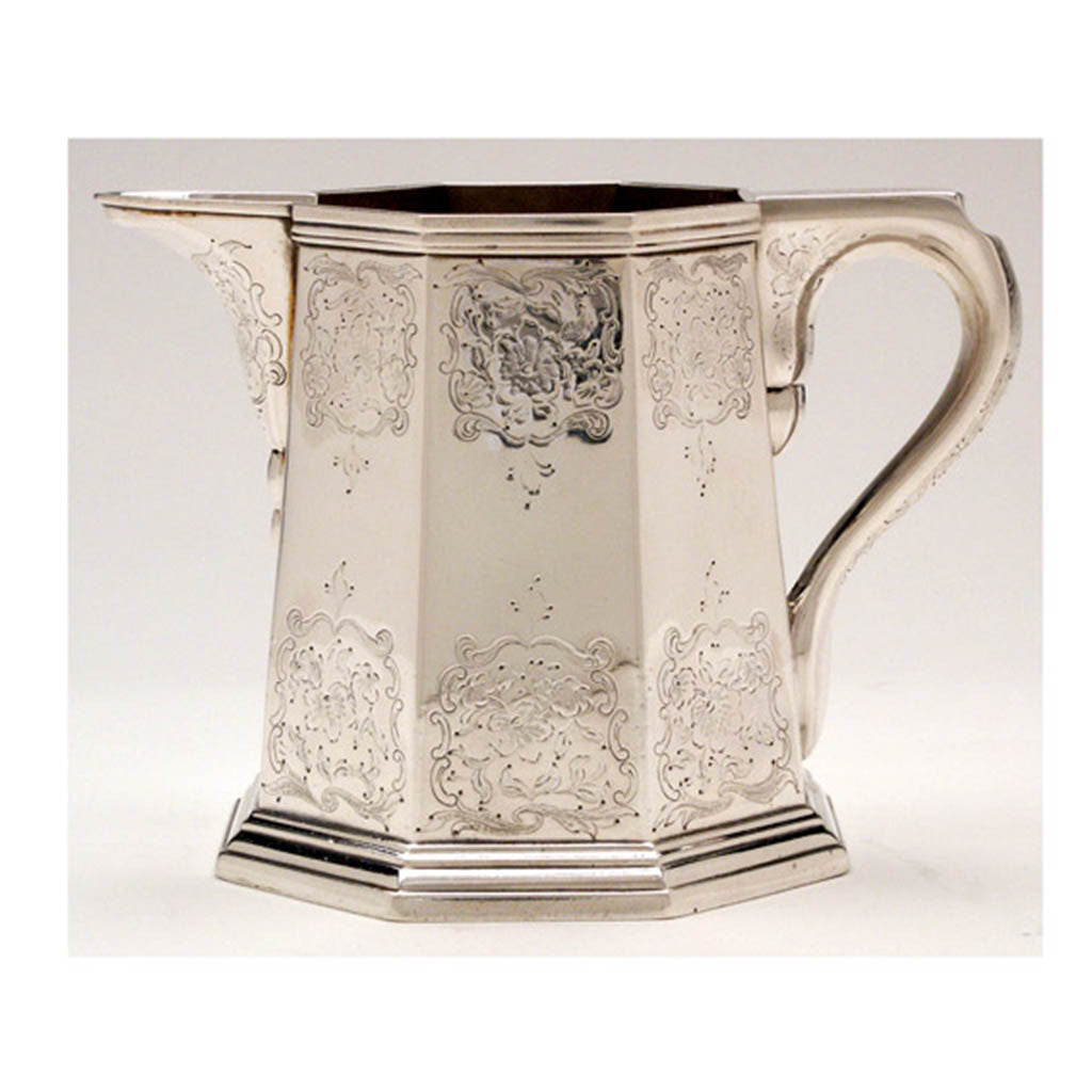 Obadiah Rich Antique Coin Silver Cream Jug, Boston, c. 1840&#39;s 