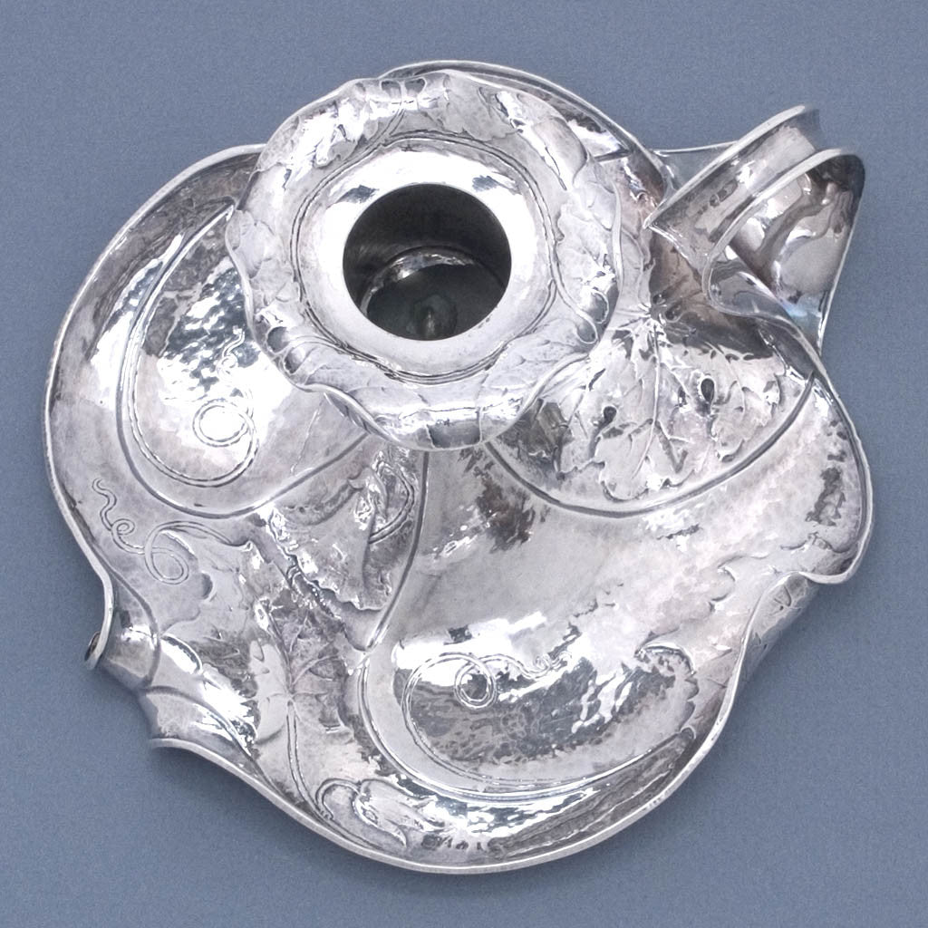 Detail of Gorham Martelé .9584 Candle/ Chamber Stick, Providence, RI, 1905