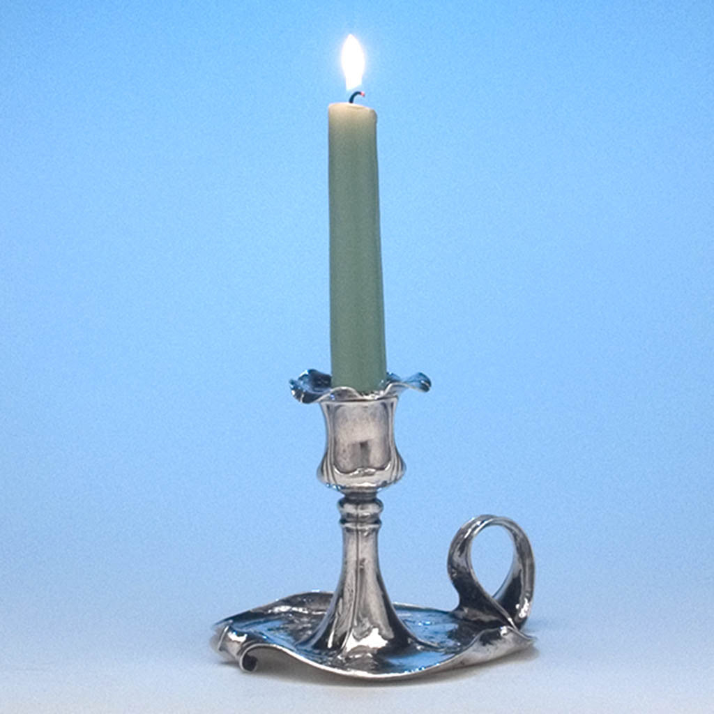 Gorham Martelé .9584 Candle/ Chamber Stick, Providence, RI, 1905