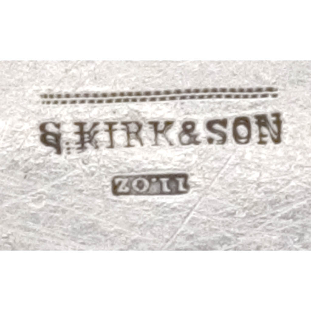 Marks on S. Kirk &amp; Son 11oz Silver Footed Salver or Tray Bearing the arms of John Hanson Thomas, c. 1859