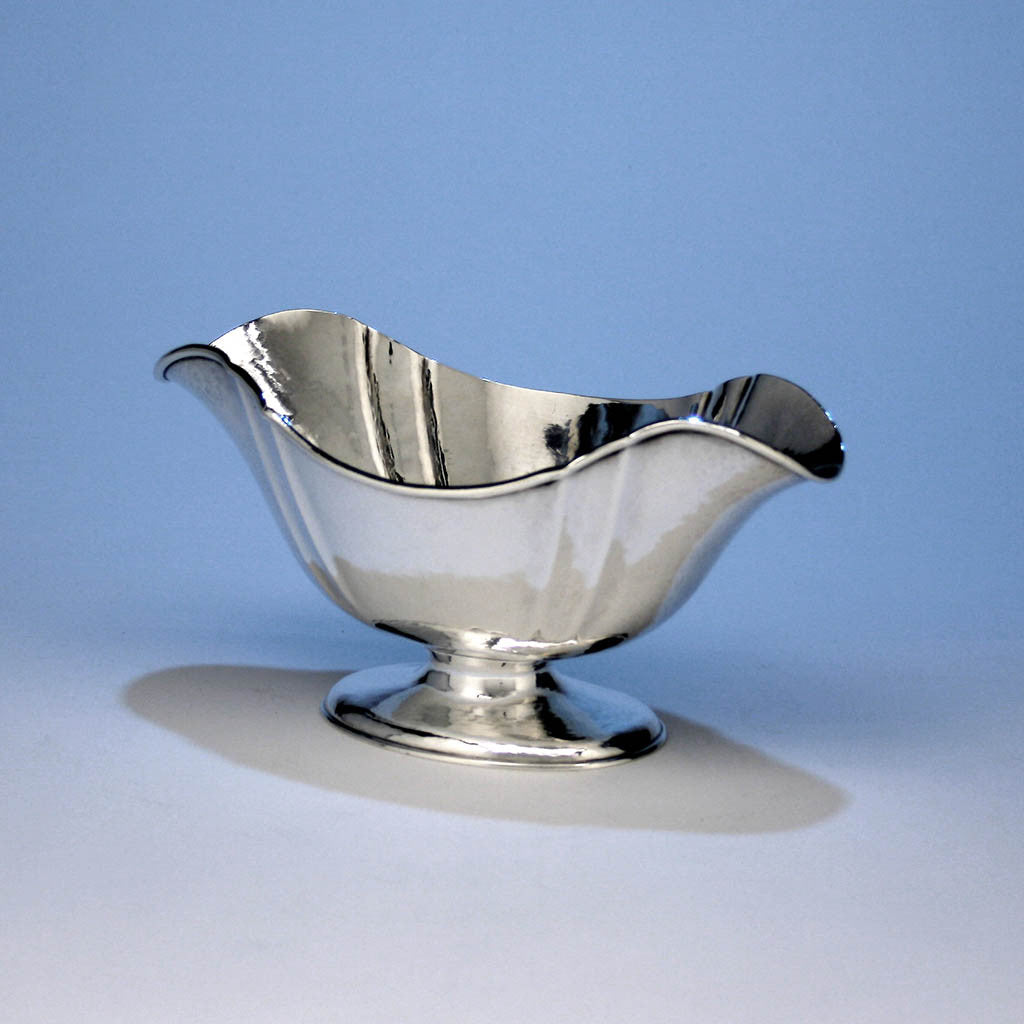 Falick Novick Arts &amp; Crafts Sterling Silver Gravy Boat, c. 1930&#39;s