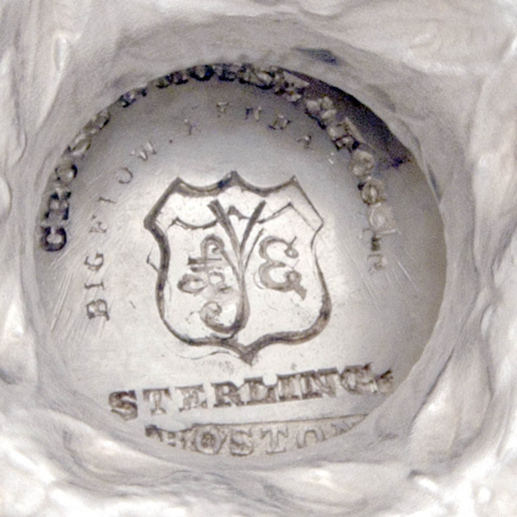 Marks on Lewis E. Jenks Antique Sterling Silver Hot Milk Jug, Boston, 1872-75