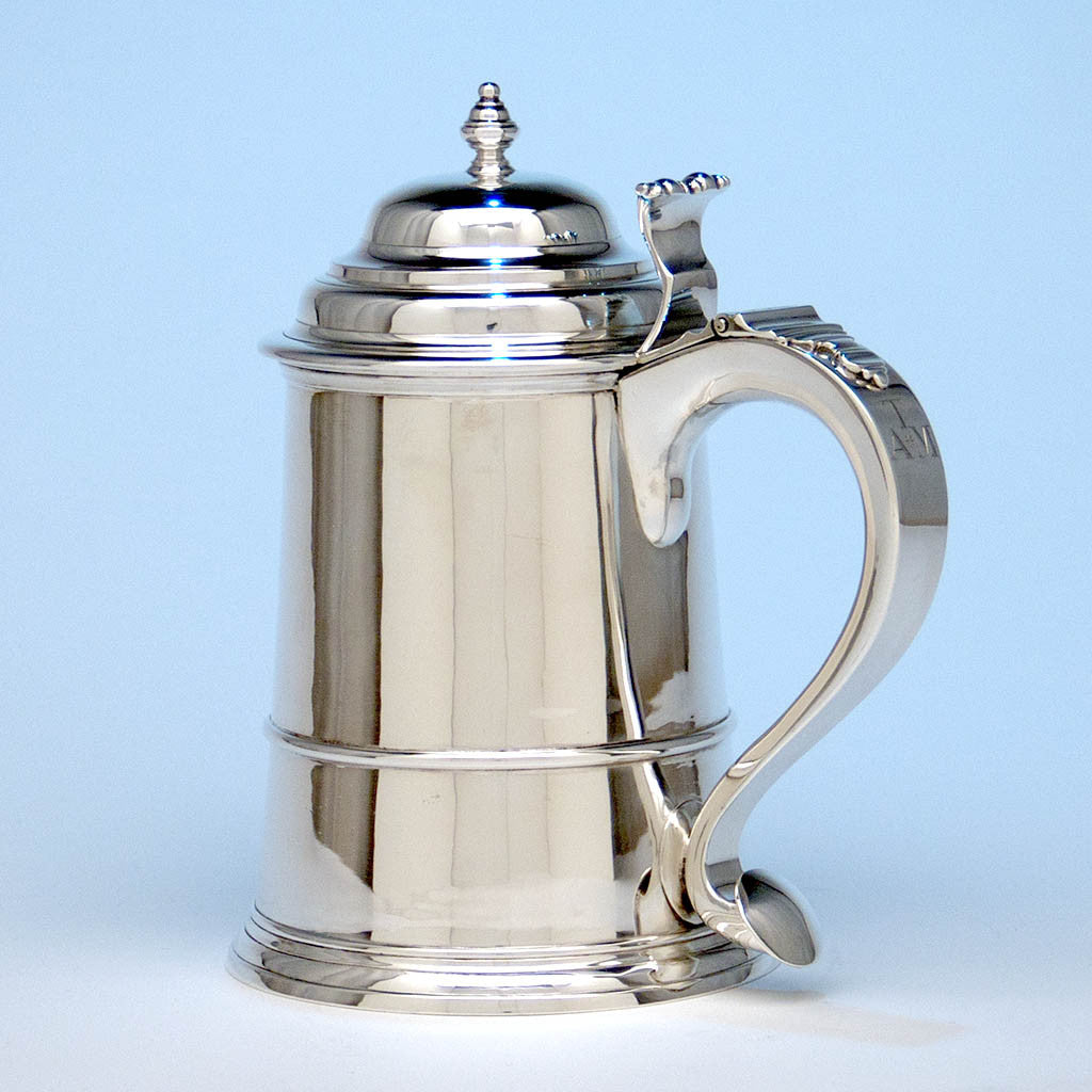 Handle to James T. Woolley Arts &amp; Crafts Sterling Silver Covered Tankard, Boston, early 20th century