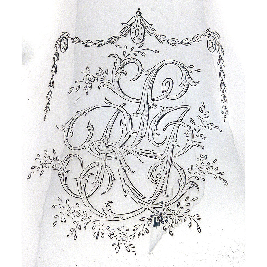 Engraving on Hester Bateman English Sterling Coffee Pot, London, c. 1787/88