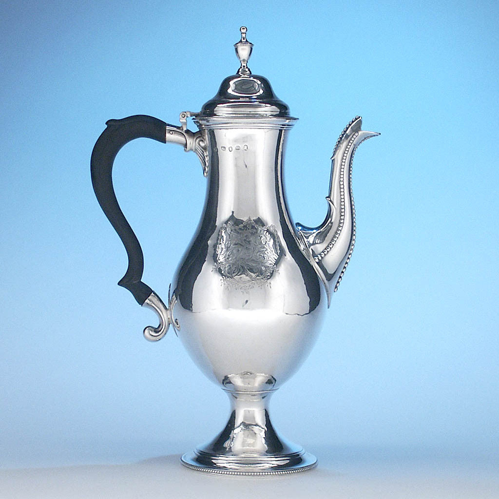 Hester Bateman English Sterling Coffee Pot, London, c. 1787/88