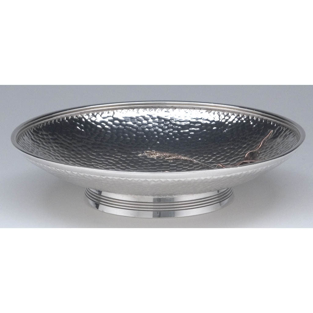 Base of Gorham Aesthetic Movement Sterling and Copper Mixed-Metal Dish in the Japanese Taste, c. 1880