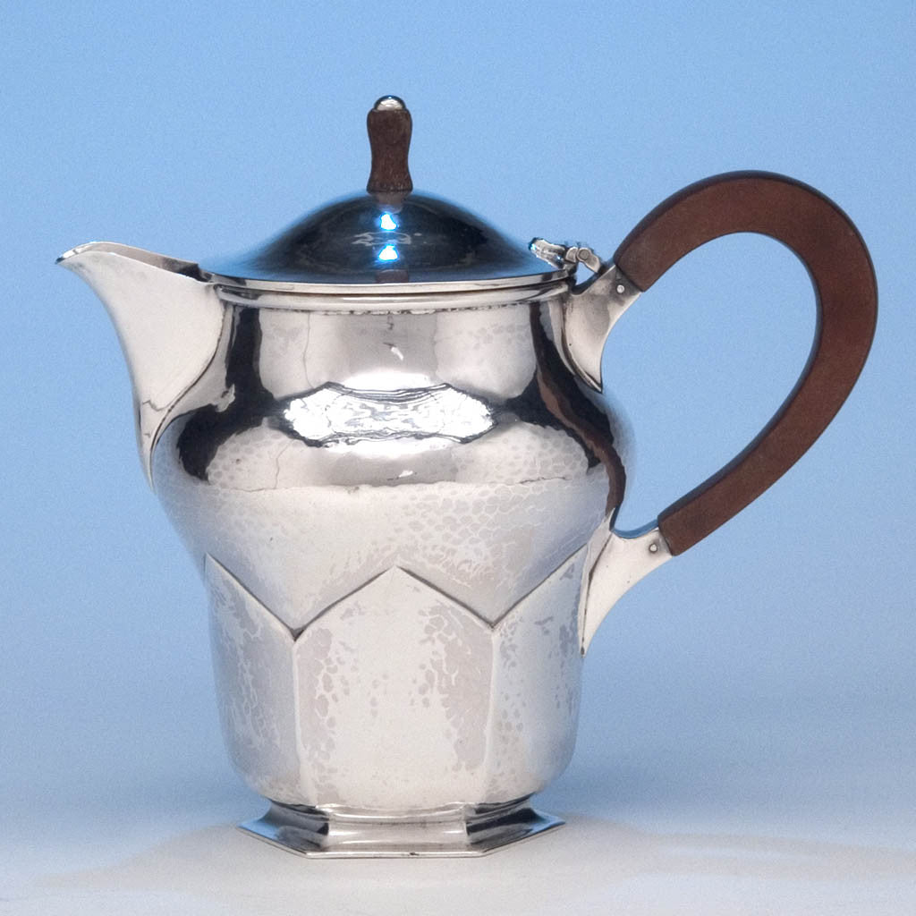 A. Edward Jones English Sterling Silver Arts &amp; Crafts Hot Milk Pot, Birmingham, 1928/29