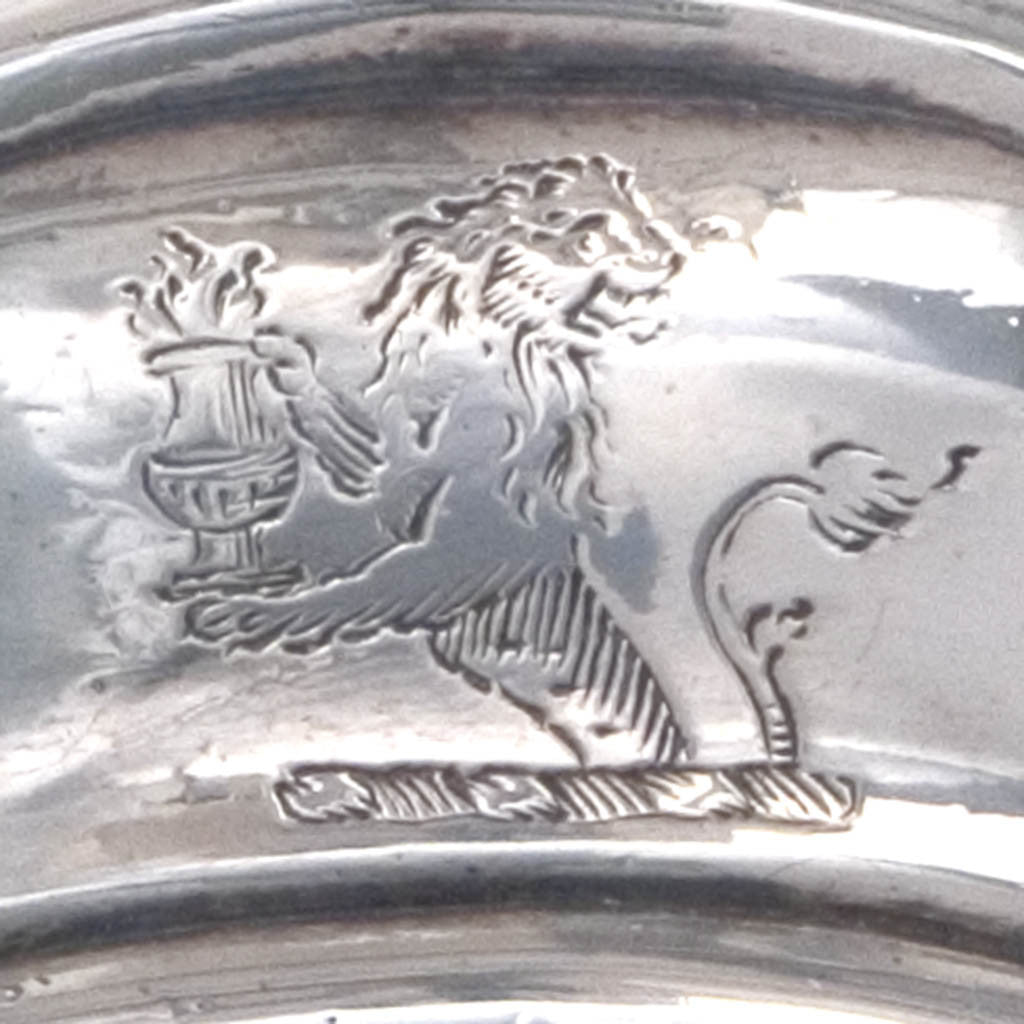 Armorial on John Priest English Sterling Silver Candlesticks - set of 4, London, 1752/53