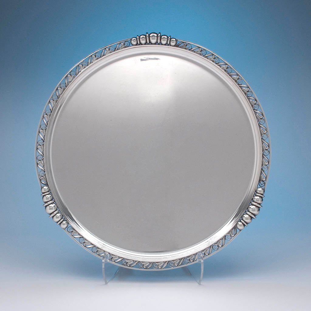 Alphonse La Paglia for International Silver Co. Sterling Silver Round Tray, c. 1950's