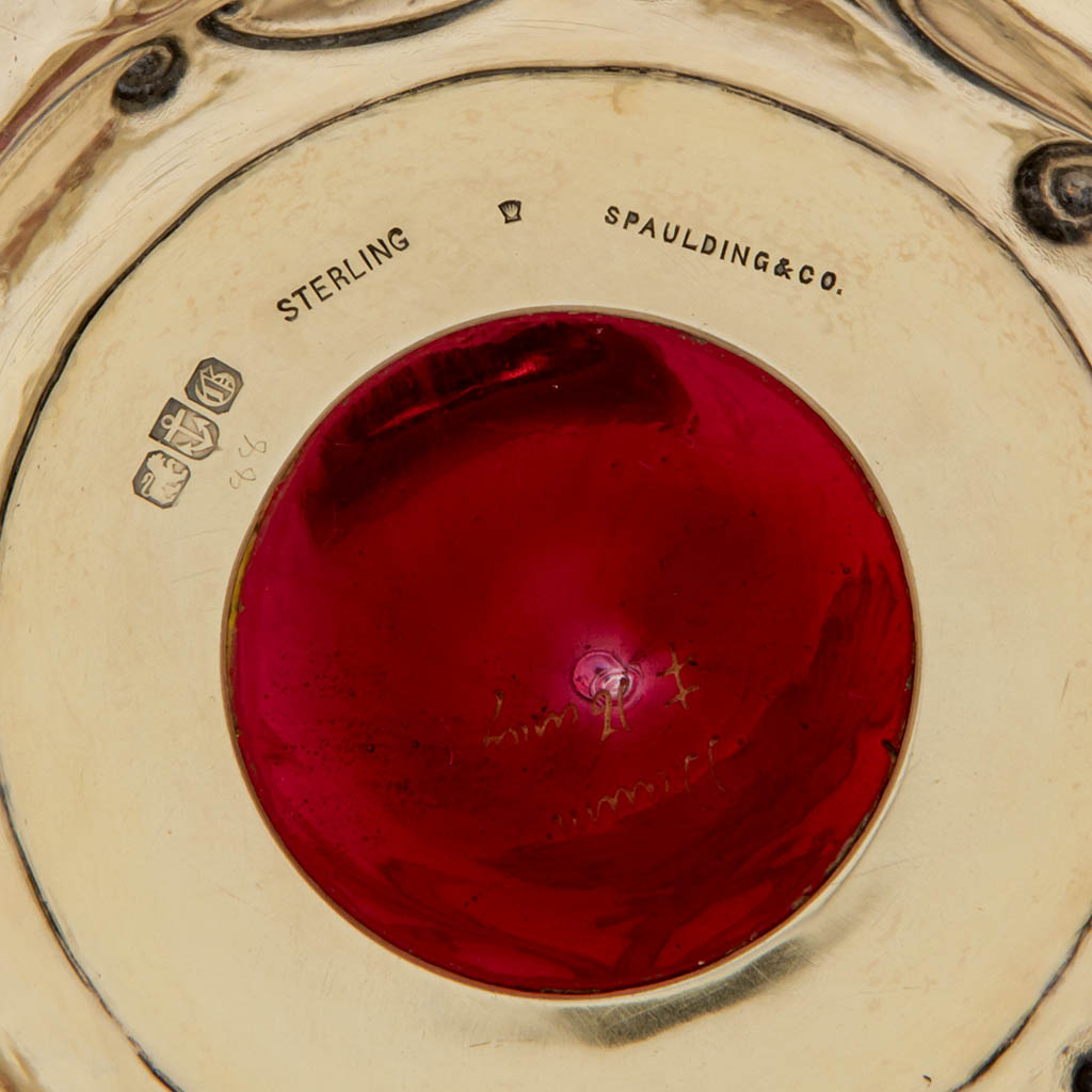 Marks on Gorham Sterling Mounted Daum Nancy Decanter, Providence, RI, 1886