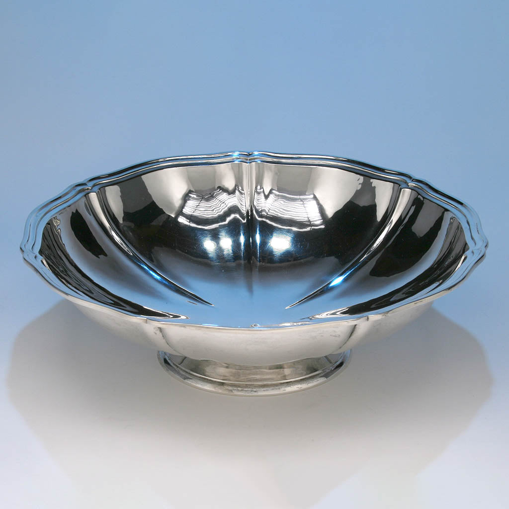 Arthur Stone Arts &amp; Crafts Sterling Silver 'Woolsey' Large Centerpiece Bowl, Gardner, MA c. 1920