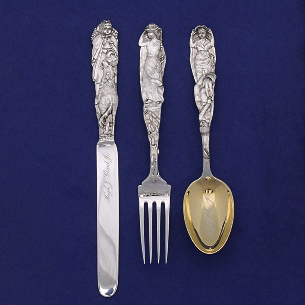 Tiffany &amp; Co Sterling Silver Youth Set, NYC, c. 1905