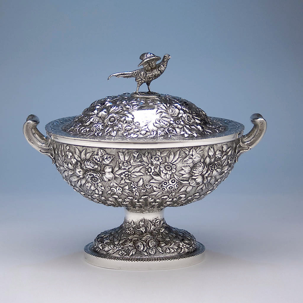 S. Kirk & Son Repoussé 11oz Silver Covered Soup Tureen, c. 1870-80