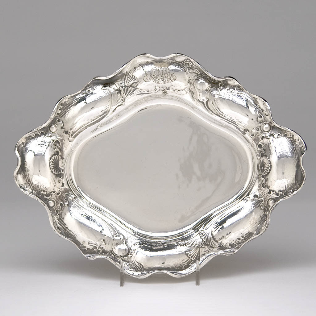 Tray of Gorham Martelé Silver Sauce Boat and Tray with Ladle, Providence, RI, 1905