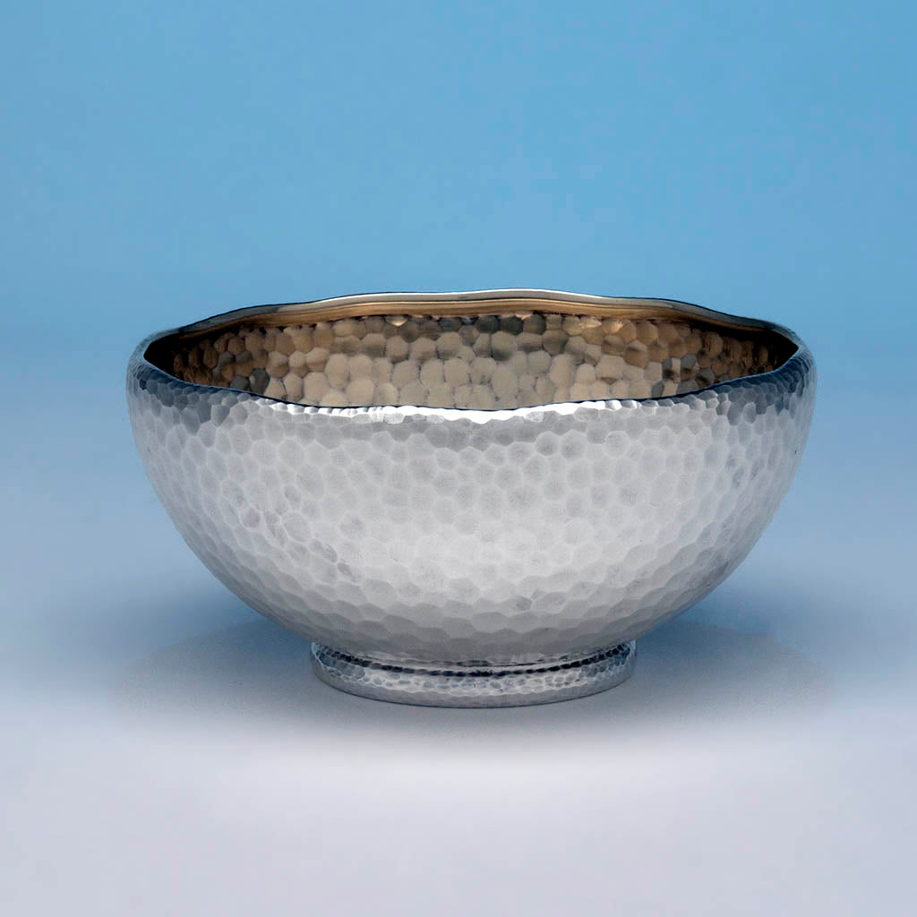 The de Forest Family Tiffany & Co. Antique Sterling Silver Aesthetic Movement Spot Hammered Bowl, 1889
